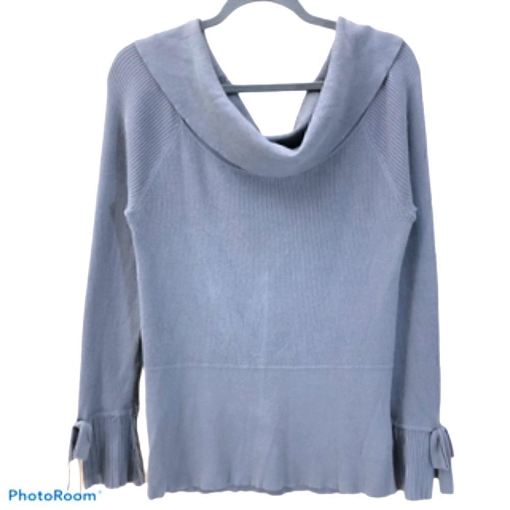 NY & Company Ribbed Sweater with a Cowl Neck.  Size L.